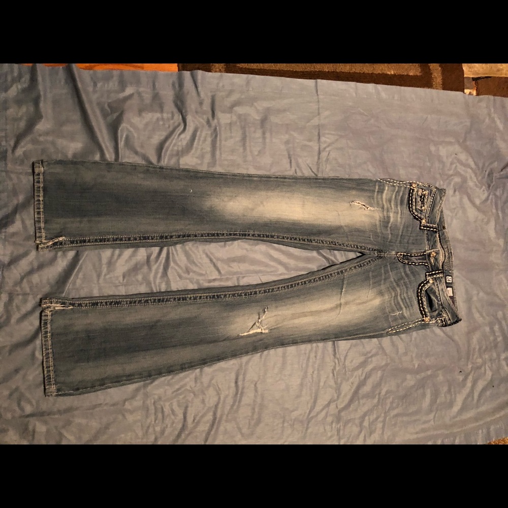 Miss me jeans distressed look awesome size 28 wow
